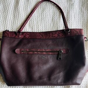 Authentic Coach Burgundy Tote